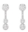 Boodles Platinum And Diamond Waterfall Small Drop Earrings In Silver