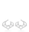Boodles Platinum And Diamond Woodland Earrings In Silver