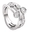 Boodles Platinum And Five Diamond Raindance Ring In Silver