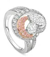 Boodles Platinum And Rose Gold National Gallery Motherhood Ring In Silver