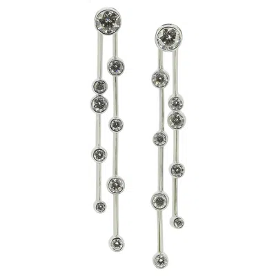 Pre-owned Boodles Platinum Raindance Diamond Drop Earrings In Multi