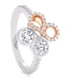 Boodles Platinum, Rose Gold And Diamond Be  Motif Ring In Silver