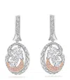 Boodles Platinum, Rose Gold And Diamond National Gallery Motherhood Earrings In Silver