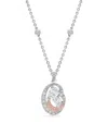 Boodles Platinum, Rose Gold And Diamond National Gallery Motherhood Necklace In Silver
