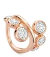 Boodles Rose Gold And Diamond Beach Ring In Rose Gold