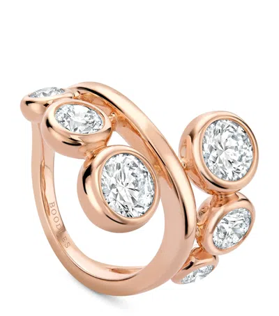 Boodles Rose Gold And Diamond Beach Ring