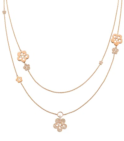 Boodles Rose Gold And Diamond Blossom Classic Long Necklace