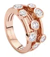 Boodles Rose Gold And Diamond Classic Raindance Ring In Rose Gold