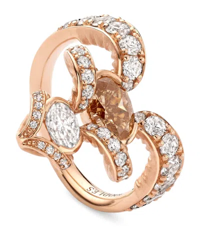 Boodles Rose Gold And Diamond Gazelle Inside Africa Ring