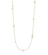 Boodles Rose Gold And Diamond Long Blossom Charm Necklace In Rose Gold