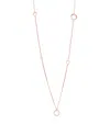 Boodles Rose Gold And Diamond Long Mini Roulette Necklace In Gold