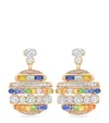 Boodles Rose Gold, Diamond, Sapphire And Tsavorite Play Of Light Drop Earrings In Rose Gold