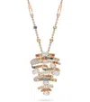 Boodles Rose Gold, Diamond, Sapphire And Tsavorite Play Of Light Pendant Necklace In Rose Gold