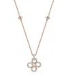 Boodles Rose Gold, Platinum And Diamond Be  Pendant Necklace In Silver
