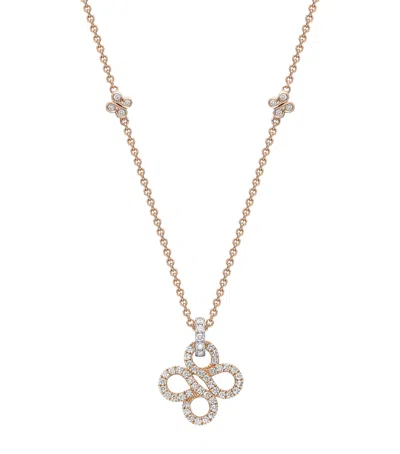 Boodles Rose Gold, Platinum And Diamond Be  Pendant Necklace