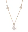 Boodles Rose Gold, Platinum And Diamond Large Be  Necklace In Silver