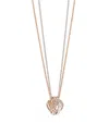 Boodles Rose Gold, White Gold And Diamond Knot Pendant Necklace In Gold