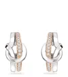 Boodles Rose, White Gold And Diamond The Knot Earrings In Rose Gold