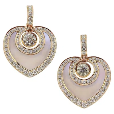 Pre-owned Boodles Sophie Mother Of Pearl And Diamond Drop Earrings In Multi