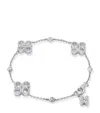 Boodles White Gold And Diamond Be  Multi Charm Bracelet In White