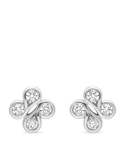 Boodles White Gold And Diamond Be  Stud Earrings In Metallic