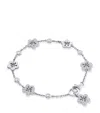 Boodles White Gold And Diamond Blossom Charm Bracelet In Gold