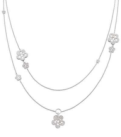 Boodles White Gold And Diamond Blossom Classic Long Necklace