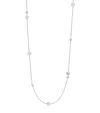 Boodles White Gold And Diamond Long Blossom Charm Necklace In Gold