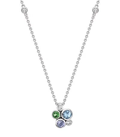 Boodles White Gold And Diamond Raindance Watercolour Cluster Pendant
