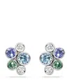 Boodles White Gold And Diamond Raindance Watercolour Cluster Stud Earrings In Gold