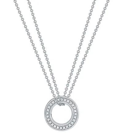 Boodles White Gold And Diamond Roulette Pendant Necklace