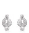 Boodles White Gold And Diamond The Knot Earrings In Gold