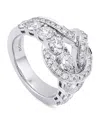 Boodles White Gold And Diamond The Knot Medium Ring In Gold