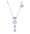 Boodles White Gold, Aquamarine And Diamond Woodland Necklace In Gold