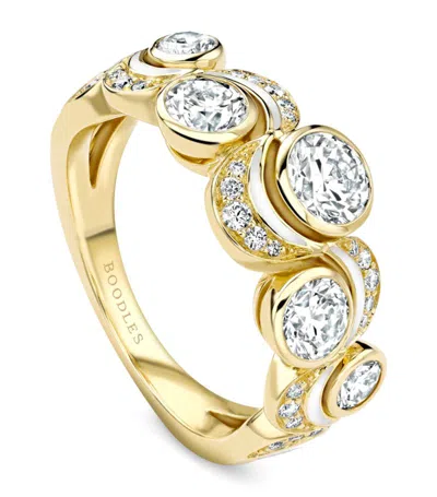 Boodles Yellow Gold And Diamond Over The Moon Ring