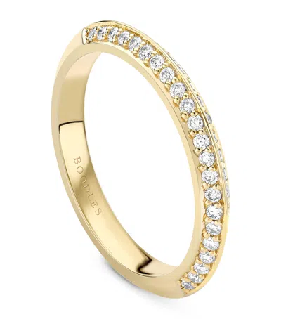 Boodles Yellow Gold And Diamond Petal Wedding Band