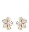 Boodles Yellow Gold And Diamond Raindance Cluster Stud Earrings In Gold