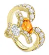 Boodles Yellow Gold, Diamond And Garnet Gazelle Inside Africa Ring