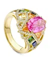 Boodles Yellow Gold, Diamond And Mixed Gemstone A Family Journey Barcelona Ring In Gold
