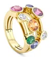 Boodles Yellow Gold, Diamond And Multicoloured Gemstone Raindance Ring In Yellow