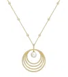 BOODLES YELLOW GOLD, DIAMOND AND PEARL ROULETTE PENDANT NECKLACE