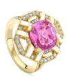 Boodles Yellow Gold, Diamond And Pink Sapphire Fifth Avenue Ring In Gold