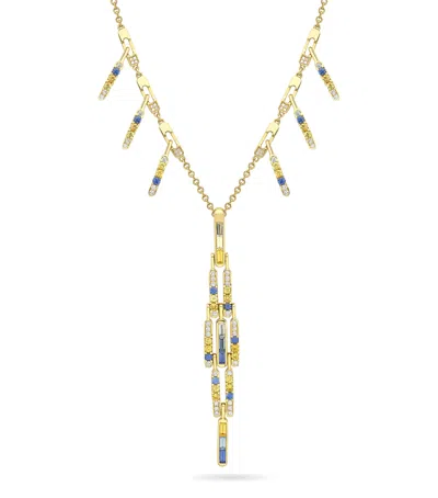 Boodles Yellow Gold, Diamond And Sapphire Play Of Light Necklace