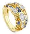 Boodles Yellow Gold, Diamond And Sapphire Play Of Light Ring In Gold