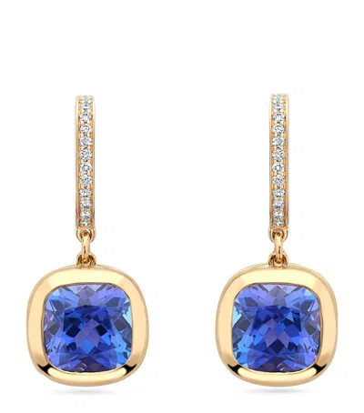 Boodles Yellow Gold, Diamond And Tanzanite Dolce Vita Earrings