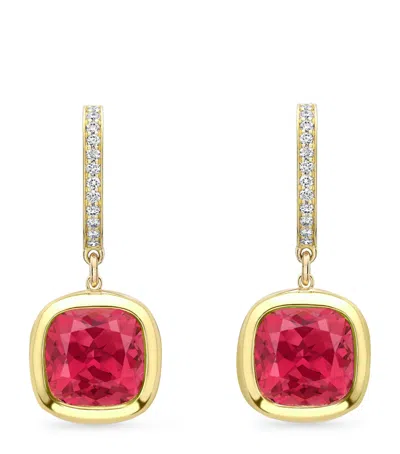 Boodles Yellow Gold, Diamond And Tourmaline Dolce Vita Earrings