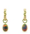 Boodles Yellow Gold, Diamond, Opal And Tsavorite Green Mamba Inside Africa Earrings