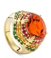 Boodles Yellow Gold, Garnet, Tsavorite And Ruby Masai Mara Inside Africa Ring In Gold