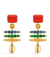 Boodles Yellow Gold, Opal, Garnet, Sapphire And Tsavorite Marai Masa Inside Africa Earrings