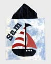 Boogie Baby Boy's Sail Away Towel, Personalized In Multi